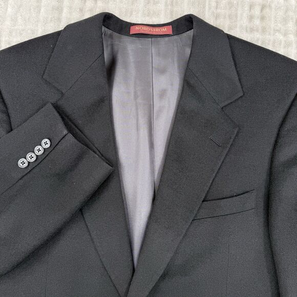 Nordstrom Other - Nordstrom Loro Piana Blazer Jacket Men's 41 Regular Black 100% Vented Italy